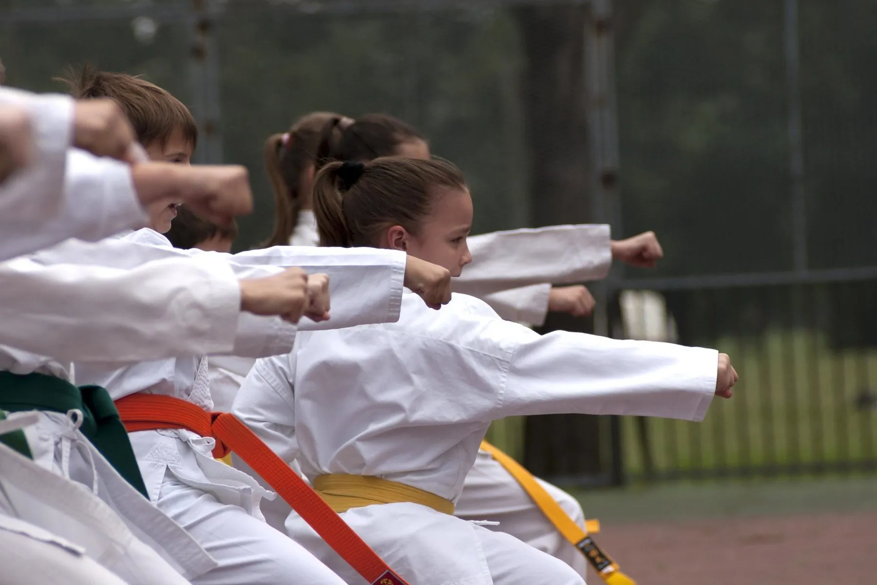 kids in karate classes