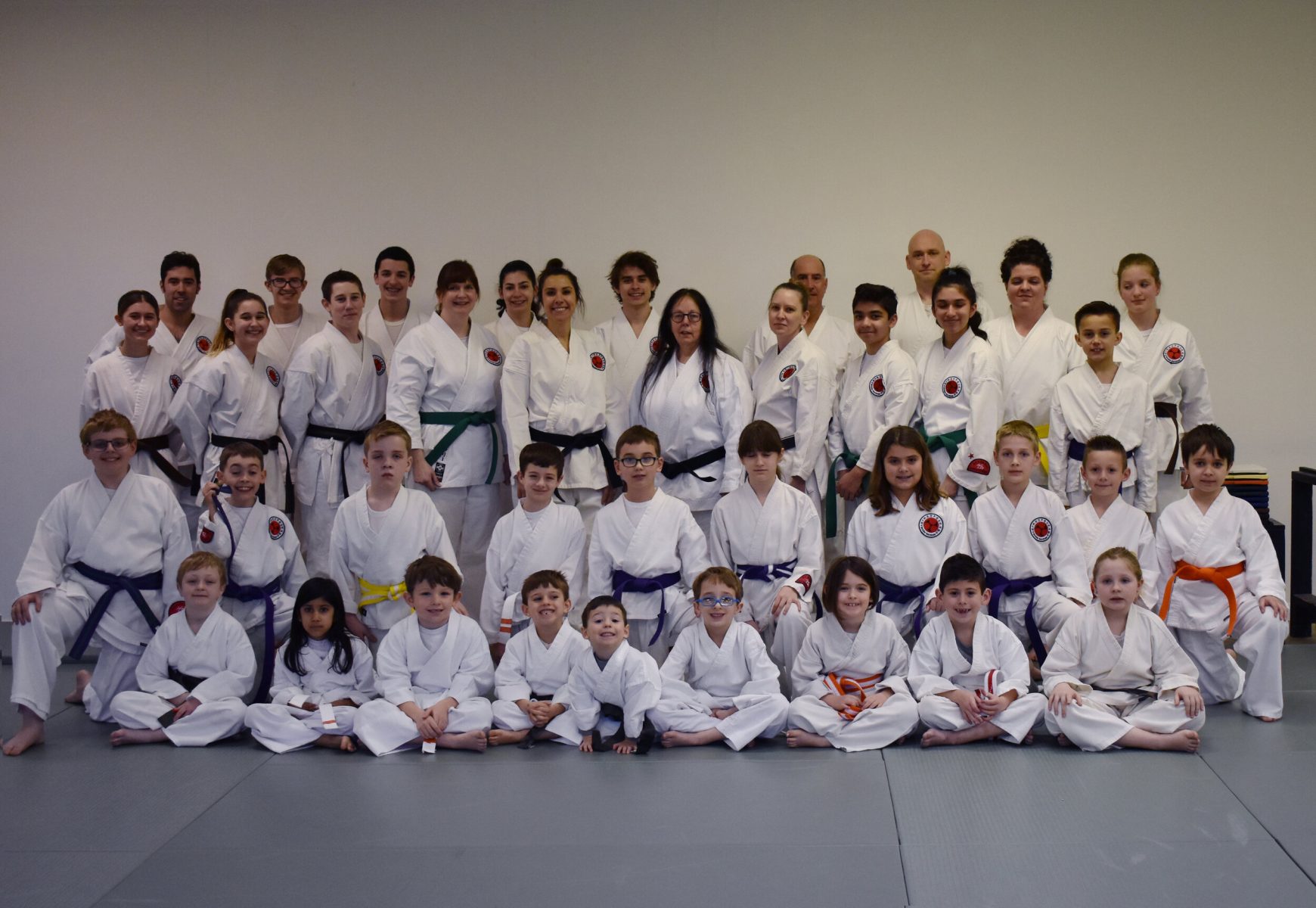 karate dojo students