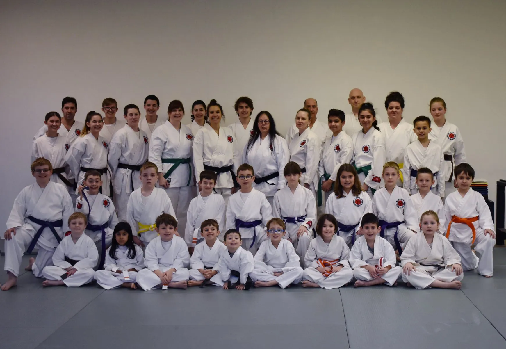 karate dojo students